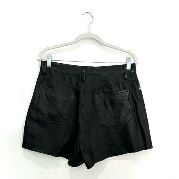 FRAME $598 High-rise Lamb Leather Shorts - Picture 9 of 11